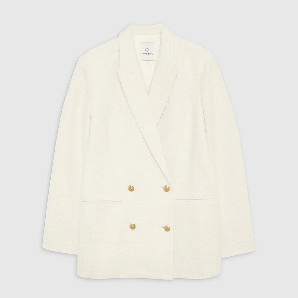 Anine Bing Boucle Jasmine Blazer Size Small - Picture 8 of 12